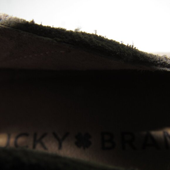 Lucky Brand Brogan Taupe Perforated Suede Loafers Women’s 7.5 M Minimalist Boho - Picture 9 of 9